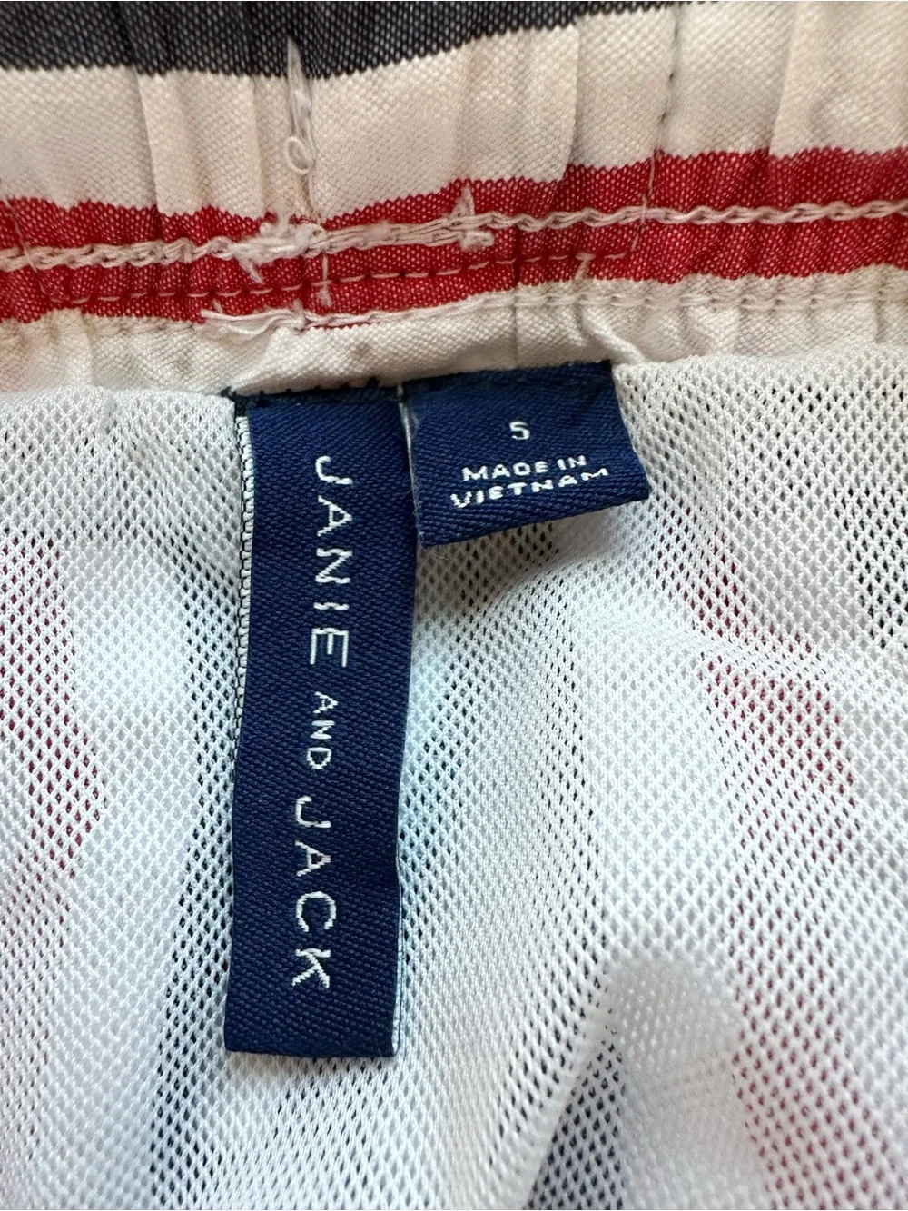 Janie and Jack | Patriotic Stripe Seersucker Swim Short (5) 🇺🇸